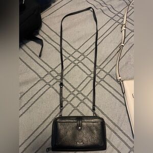 The Sak Black leather phone Crossbody Bag EUC